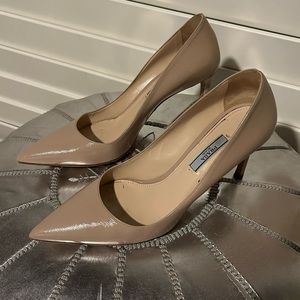 Prada Nude (Cipria) Saffiano Pumps, Size 38 1/2
